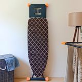 Özbience Büyük Boy Ipli Keçeli Ütü Masası Kılıfı 55X140CM Damask Brown - Açık Bej - Seçenek 1