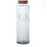 Özbience Büyük Kapasiteli Cam Baharat Kavanozu 1800 Ml, Pratik ve Şık Tasarım - Ahşap - Beyaz