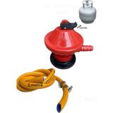 Özbience Büyük Tüp Başlığı 12KG, Dedantör, Gaz Hortumu, Kelepçe Set, Tüpgaz Regülatör - Altın - Turkuaz - Seçenek 1