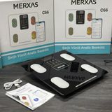 Özbience C66 Akıllı Bluetooth Şarjlı Vücut Yağ Ölçekli Banyo Tartısı - Ahşap