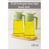 Özbience Cam Sprey Şişe Yağdanlık, Limon, Sirke, Sos Püskürtücü, Sızdırmaz, Standlı - Seçenek 1