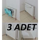 Özbience Çamaşır Kurutmalık Petek Üstü 60CM 5 Telli Seti (3 Adet) - Ahşap - Bej - Seçenek 1