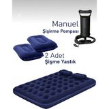 Özbience Çift Kişilik Şişme Yatak, Dahili Pompa, 203X152X22, Dayanıklı ve Pratik - Seçenek 1