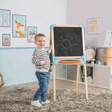 Özbience Çift Taraflı Manyetik Ahşap Yazı Tahtası 50X55X120 Cm, Şık ve Kullanışlı - 12M-Krem - Seçenek 1