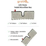 Özbience Çift Yönlü Mikrofiber Sprey Mop Yedek Bezi - 1 Adet - Altın - Gri - Seçenek 1