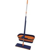 Özbience Çiftli Mikrofiber Kovalı Kendinden Sıkmalı Temizlik Mop Seti - Altın - Seçenek 1