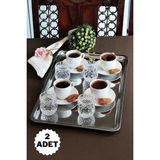 Özbience Çiftli Paslanmaz Çelik Servis ve Sunum Tepsisi, 43X28CM, Şık ve Fonksiyonel - Altın - Gümüş - Bakır - Seçenek 1