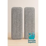 Özbience Çırtcırtlı ve Sprey Mop Uyumlu Mikrofiber Yedek Bezleri, 2 Adet - Altın - Gri - Seçenek 1
