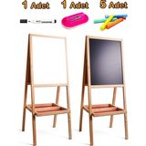 Özbience Çocuklar Için 100 cm Ahşap Yazı Tahtası, Manyetiksiz ve Karatahtasız - 12M-Krem - Seçenek 1