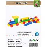Özbience Çocuklar Için Ahşap Geometrik Tren Eğitici Oyuncak Seti - Seçenek 1
