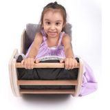 Özbience Çocuklar Için Ahşap Montessori Motor Gelişim Halkası Çok Fonksiyonlu Oyuncak - Seçenek 1 - Altın - Gri