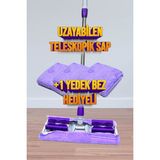 Özbience Çok Amaçlı Mikrofiber Teleskopik Mandallı Temizlik Mop</s> - Altın - Yeşil - Seçenek 1
