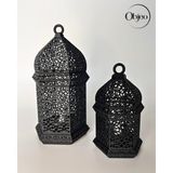 Özbience Dekoratif LED Mumlu Ramazan Feneri Seti, Işıklı Ev Süsü, Şık ve Estetik - Ahşap