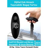 Özbience Dijital Çok Amaçlı Taşınabilir Bagaj Tartısı, 40 kg Kapasiteli - Ahşap