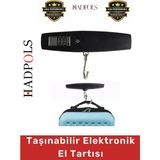 Özbience Dijital LCD Seyahat Bavul Ağırlık Ölçer, Taşınabilir, 50 kg Kapasite - Ahşap