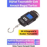 Özbience Dijital Seyahat Bavul Ağırlık Tartısı, 30 kg Kapasite, Taşınabilir ve Çok Amaçlı - Ahşap