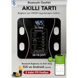 Özbience Dijital Tartı Baskül, Sağlıklı Yağ, Su ve Kas Takibi Için Kilo Ölçer - Ahşap