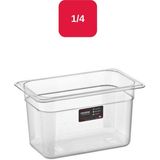 Özbience Dikdörtgen Şeffaf Küvet 150MM, Pc Gastronom 1/4 Boyut - Altın