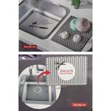 Özbience Dikdörtgen Silikon Lavabo Buzluk Matı, 33X28 Cm, 1 Adet - Altın - Gri - Seçenek 1