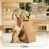 Özbience Dikey Tırmalama Kanepesi, Oluklu Mukavva, Orta Boy, 27X43X24CM - Seçenek 1