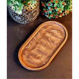 Özbience Doğal Ahşap Amber Yağdanlık ve Sabunluk Altlık Stand 11X15 cm - Seçenek 1