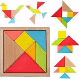 Özbience Doğal Ahşap Eğitici Oyuncak 7 Parça Büyük Tangram - Seçenek 1
