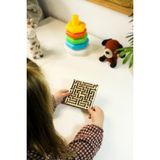 Özbience Doğal Ahşap Labirent Oyunu, Montessori Eğitici Zeka ve Denge Oyunu - Seçenek 1