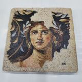Özbience Doğal Taş Dekoratif Banyo Gider Kapağı Süsü, 10X10 Cm, Şık ve Zarif Tasarım - Ahşap - Seçenek 1