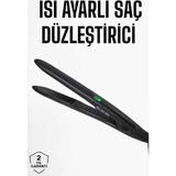 Özbience Döner Kablo ile Isı Ayarlı Saç Düzleştirici, Kolay ve Güvenli Kullanım - Altın - Seçenek 1