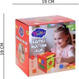 Özbience Eğlenceli Ahşap Bul-Tak Küpü, Zeka ve Dikkat Geliştirici Oyun - Seçenek 1