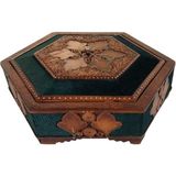 Özbience El Işleme Deri Şekerlik, 24X24 Cm, Şık ve Dayanıklı Tasarım - 001-Renkli - Seçenek 1