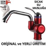 Özbience Elektrikli Ani Su Isıtıcı, Termal Şofben, Lavaboya Monteli, Pratik ve Güvenli - Altın - Turkuaz