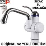 Özbience Elektrikli Ani Su Isıtıcı, Termal Şofben, Musluk Monteli, Pratik Kullanım - Ahşap - Beyaz