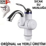 Özbience Elektrikli Ani Su Isıtıcı, Termal Şofben, Musluk ve Lavaboya Monteli - Ahşap - Beyaz