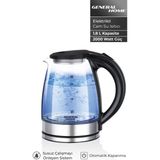 Özbience Elektrikli Cam Su Isıtıcı Kettle 1,8l 2000W Gizli Rezistans Otomatik Kapanma - Altın