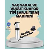 Özbience Erkek Tıraş Makinesi, Kablosuz, Paslanmaz Bıçaklı, Tam Aksesuar Seti - Seçenek 1