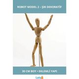 Özbience Esnek Ahşap Robot Eğitim Oyuncağı 30 Cm, Çocuklar Için Eğlenceli ve Güvenli - Seçenek 1