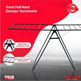 Özbience Full-Hard Borulu Çamaşır Kurutmalık, Ekonomik ve Dayanıklı Tasarım - Altın - Gri - Seçenek 1