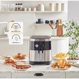 Özbience Genis Hacimli Aile Boyu Airfryer, 10 Fonksiyon, Premium Kalite - Altın - Gri