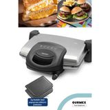 Özbience Granit Plakalı Tost ve Izgara Makinesi, 5 Kademe Isı Ayarı, 1750W - Altın - Gri
