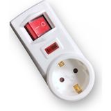 Özbience Güçlü Akım Koruyucu Priz, Anahtarlı ve Güvenli Elektrik Çözümü - Ahşap - Beyaz