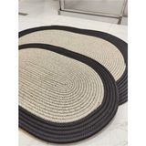 Özbience Hasır Jüt Banyo ve Mutfak Paspas Takımı, 2 Adet, 50X80 ve 40X60 - Altın - Gri