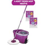 Özbience Hızlı ve Etkili Otomatik Temizlik Seti ve 4'lü Yedek Mop - Cappuccino - Seçenek 1
