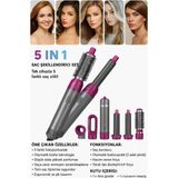 Özbience Hot Air Styler Pembe Saç Şekillendirici ve Bukle Taraklı Maşa Hafif Ergonomik Tasarım - Seçenek 1