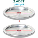 Özbience Iki Adet 18 cm Iç, 24 cm Dış Ölçü Künefe Tepsisi Seti - Altın - Seçenek 1