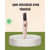 Özbience Iki Hızlı Elektrikli Topuk Bakım Törpüsü, Pürüzsüz Ayaklar Için - Açık Bej - Seçenek 1