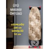 Özbience Isıya Dayanıklı Lastikli Lüks Ütü Masası Örtüsü Kılıfı - Ahşap - Ceviz - Seçenek 1