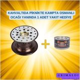 Özbience Jel Yakıtlı Osmanlı Ocağı Isıtıcı, Sıcak ve Şık Ev Dekoru - Ahşap - Beyaz
