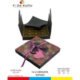 Özbience Kalpli Çikolata ve Pasta Kutusu, 14 Şubat Hediye Kutusu, Şık Paket - Altın - Turkuaz - Seçenek 1