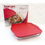 Özbience Kare Borcam Tepsi 31.8X28.3 Cm, 3200 Cc, Dayanıklı ve Şık Tasarım - Ahşap - Beyaz - Seçenek 1